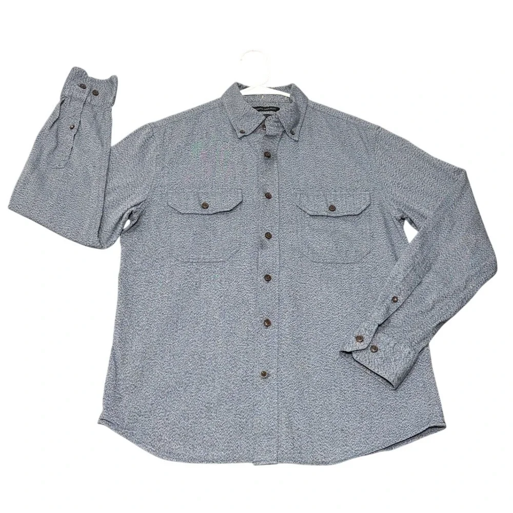 Banana Republic Standard Fit Button Down Shirt Mens Small Blue Cotton
